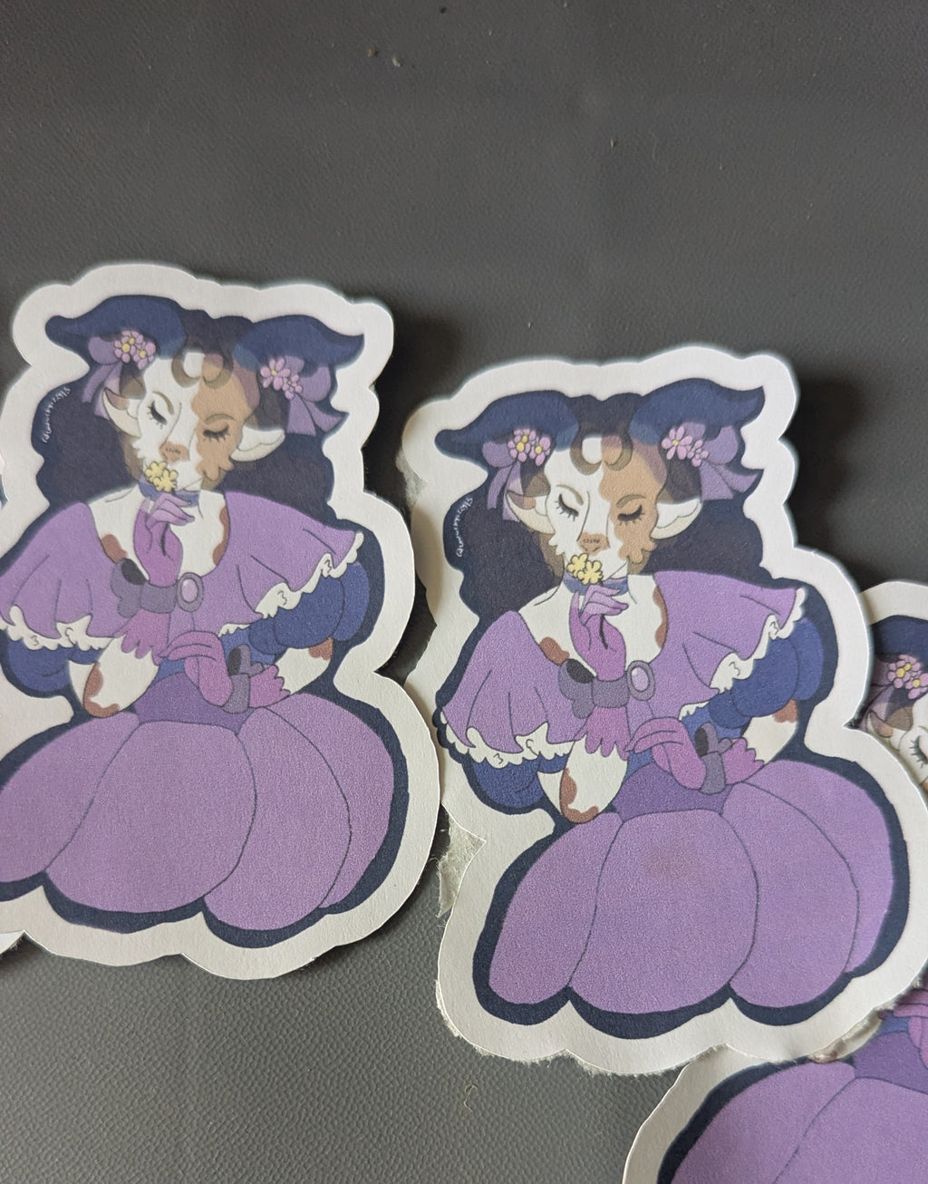 Lavender the Calm Goat Sticker