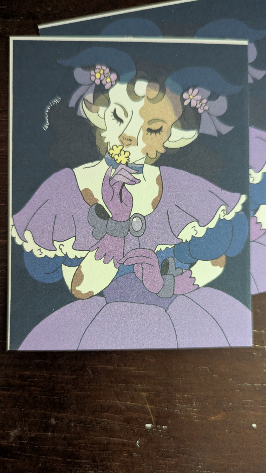Lavender the Calm Goat Mini Print