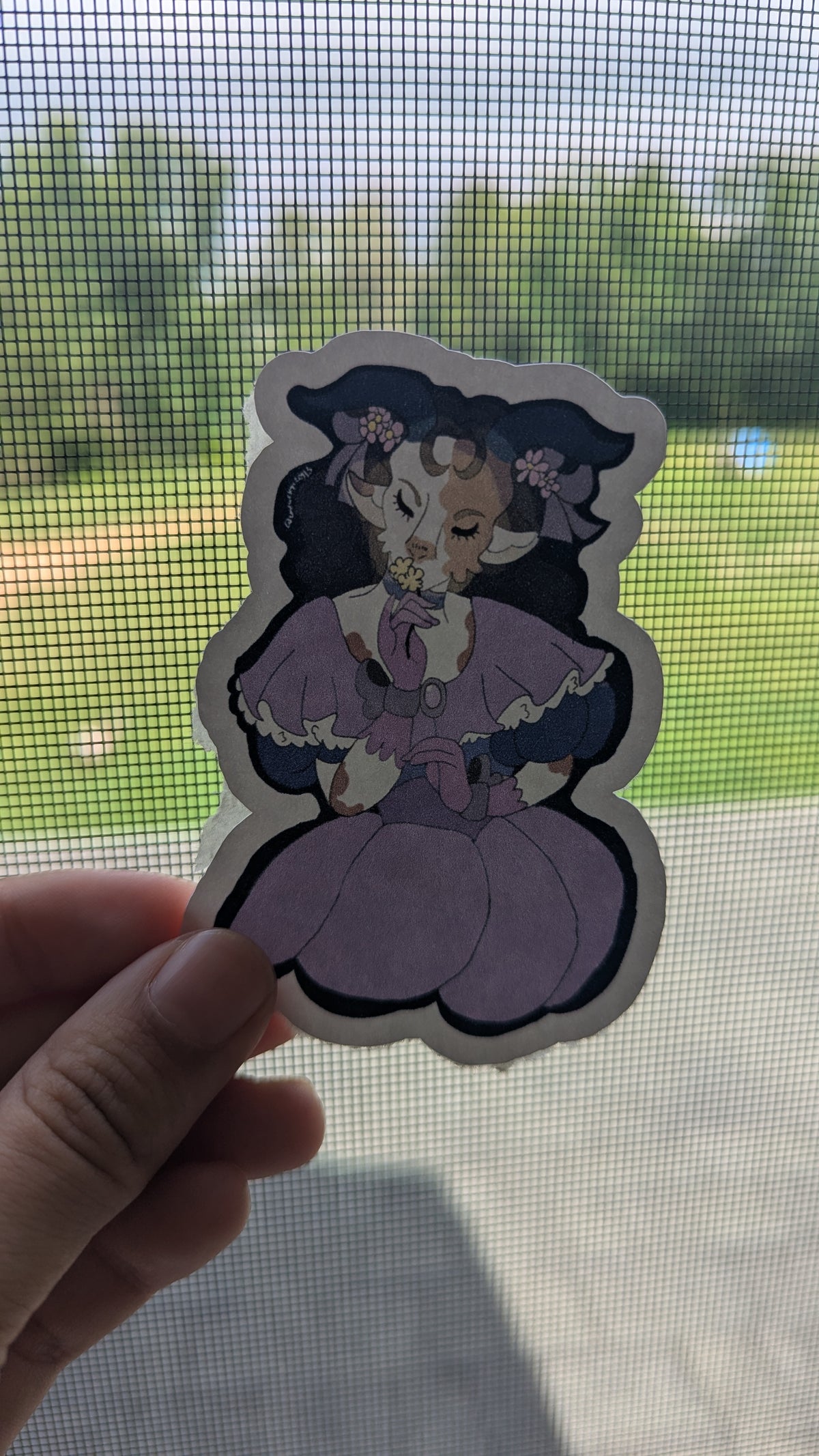 Lavender the Calm Goat Sticker